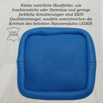 Praktische handliche kleine Mini VOLL LEDER Münzbörse Schüttelbörse Portemonnaie für Kleingeld/Kinder Geldbeutel (Königsblau)